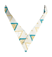 【半衿】ひし菊　白/ﾀｰｺｲｽﾞ